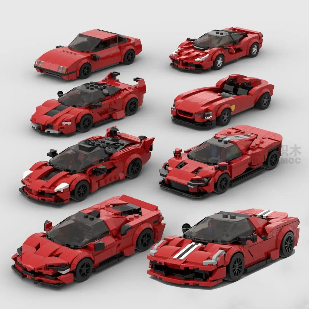 MOC Sports Car Classic Toy Building Block Set,Suitable As Birthday, Halloween, Christmas Gifts Decoration Collect