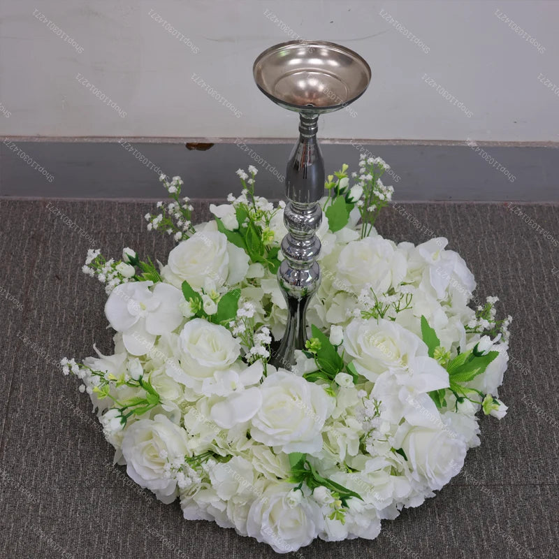 70/50/40/30/20cm New Wedding Table Centerpiece Flower Wreath, Candlestick Decor, Rose, Green Leaf, Floral Arrangement, Christmas