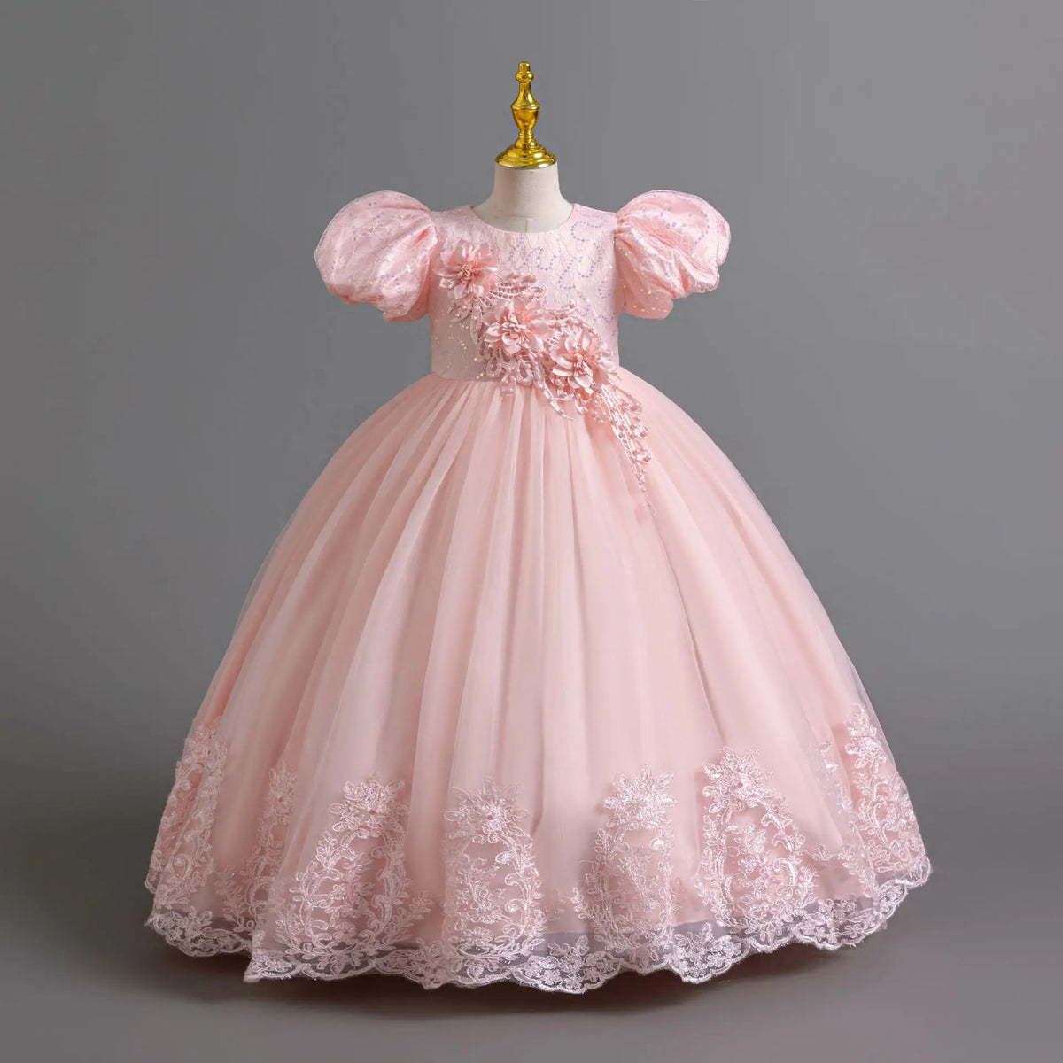 Girls Long Elegant Dresses Christmas Children's Evening Party Prom Red Clothing New Year Clothes 3 7 11 12 Years