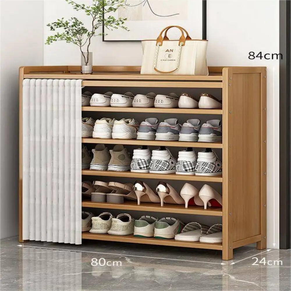 6-Tier Shoes Racks Organizer Racks Wooden Cabinet Organizer Storage Shelves for Entryway Living Room Hallway Doorway