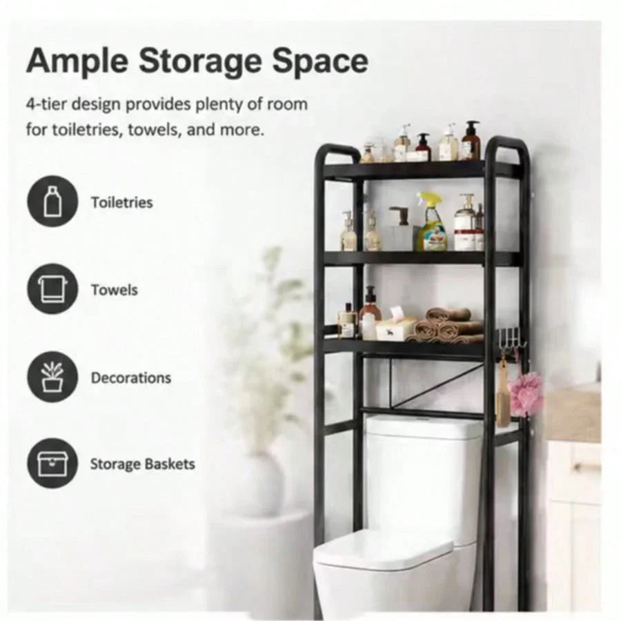 3-Tier Metal Over Toilet Shelving Rack