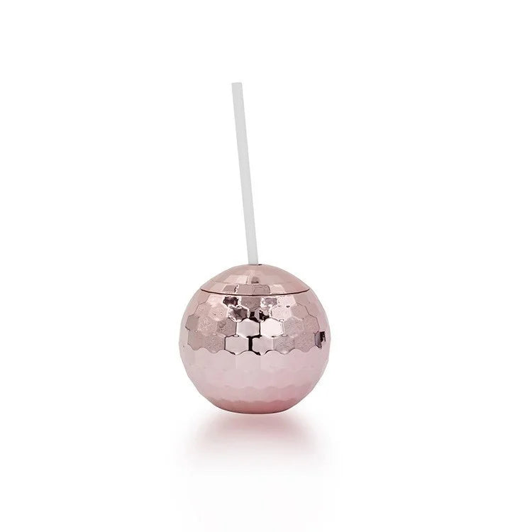 Disco Ball Cup Electroplated Round Plastic Drink Tumbler Party Centerpiece Bar Decor For Teens Women Kids Christmas Birthday