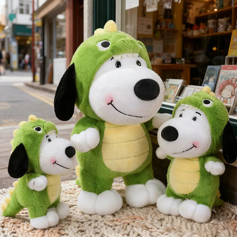 Large Size Peanuts Snoopy Dinosaur Costume Plush Toy Cute Dog Stuffed Animal Soft Doll Kids Birthday Christmas Gift