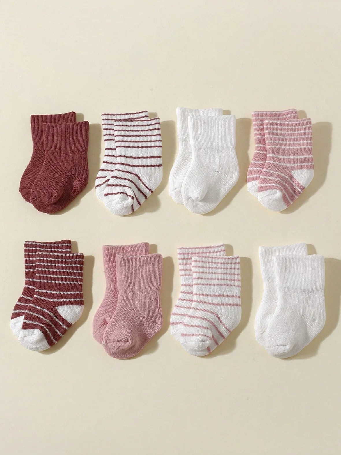 4 Pairs Baby Socks 0-12 Months, Non-Slip Infant Soft Socks for Boys and Girls, Newborn Baby Cute Ankle Socks Spring and Autumn