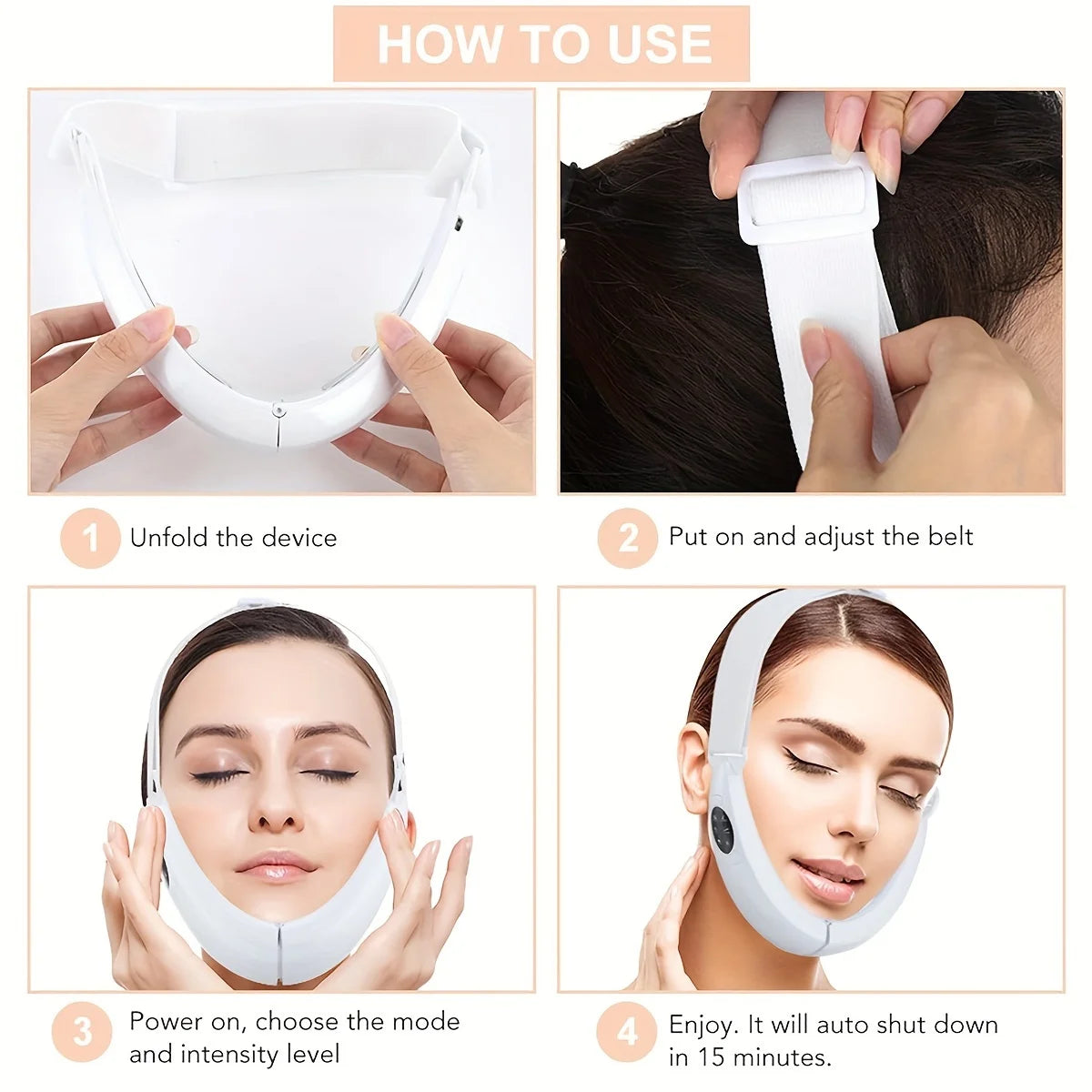 Cloud Prime Health Care V-Line Electric Face Massager Double Chin Eliminator Vibration Facial Vibration Massage Fat Reducer Lift Tools For Christmas And New Year Gifts
