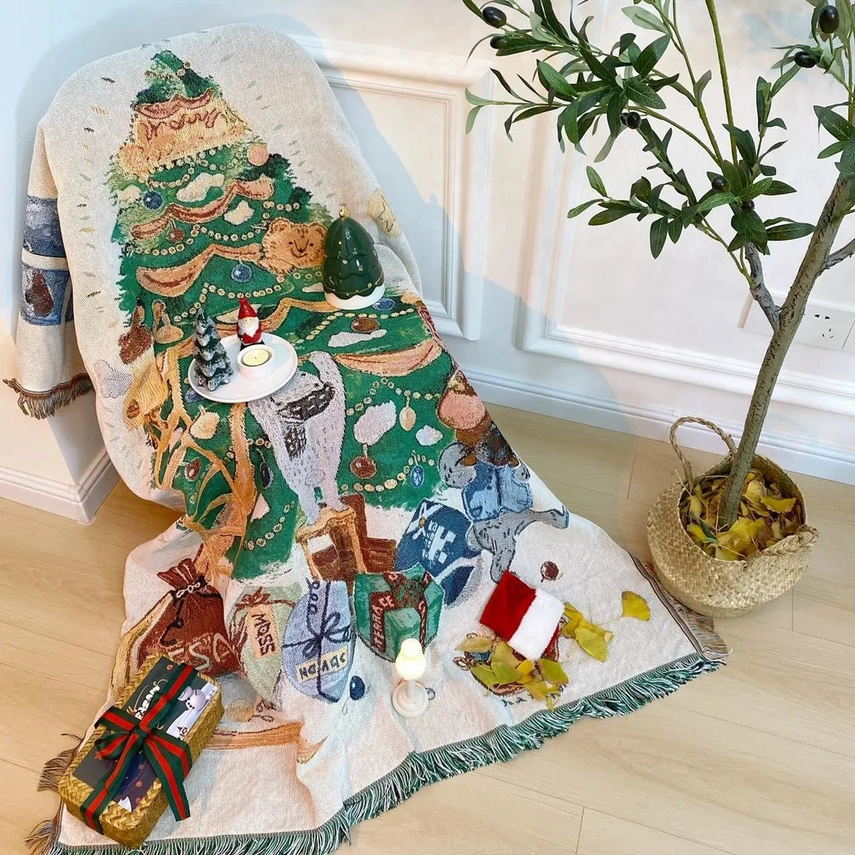 2026 New Years Gifts Blanket Nutcracker Christmas Tree Star Throw Blanket Soft Blanket Bed Blanket Quilt Xmas Decor for Home
