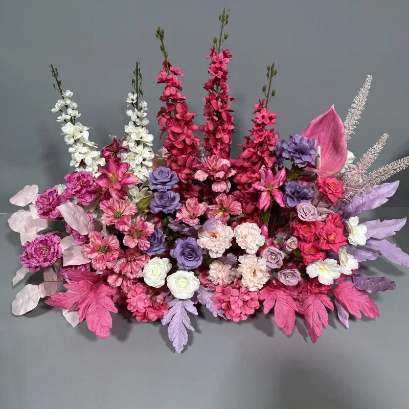 Simulation Wedding Silk Flower Earth Row Flower High Flower Stage Wedding Road Huide Event Party Layout Floor Flower Arrangement