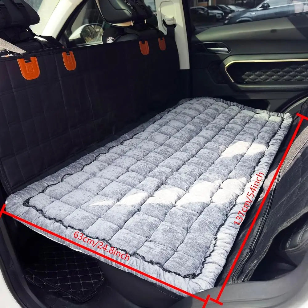 Backseat Pet Bed Mat, Truck Plaid Dog Bed or Car Back Seat, Deluxe Dog Seat Covers, Non-Slip Travel Pet Mat, Backseat Extenders