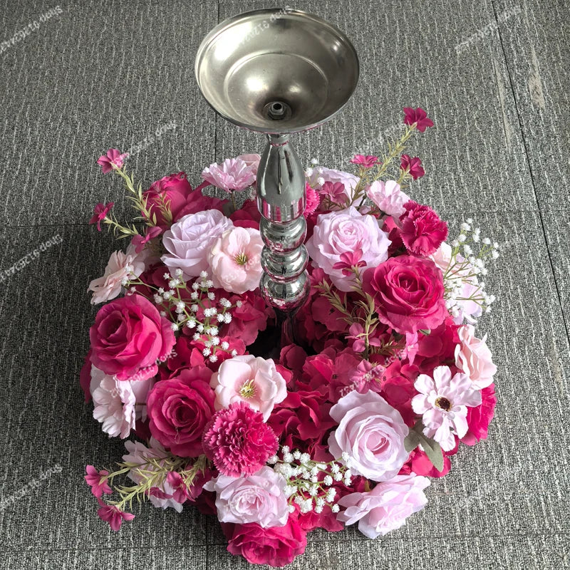 70/50/40/30/20cm New Wedding Table Centerpiece Flower Wreath, Candlestick Decor, Rose, Green Leaf, Floral Arrangement, Christmas
