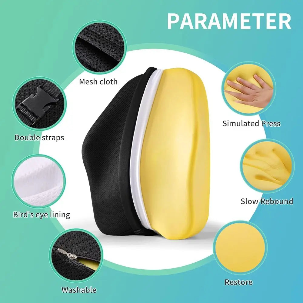 Ergonomic Lumbar Pillow for Desk and Car Seats: Supportive Cushion for Back Pain Relief