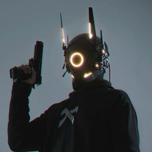 Cyberpunk Helmet Shinobi Mask Robot Samurai Mask Cosplay Techwear Cyber Punk Hi-Tech Helmet Armor Futuristic Toys Christmas Gift