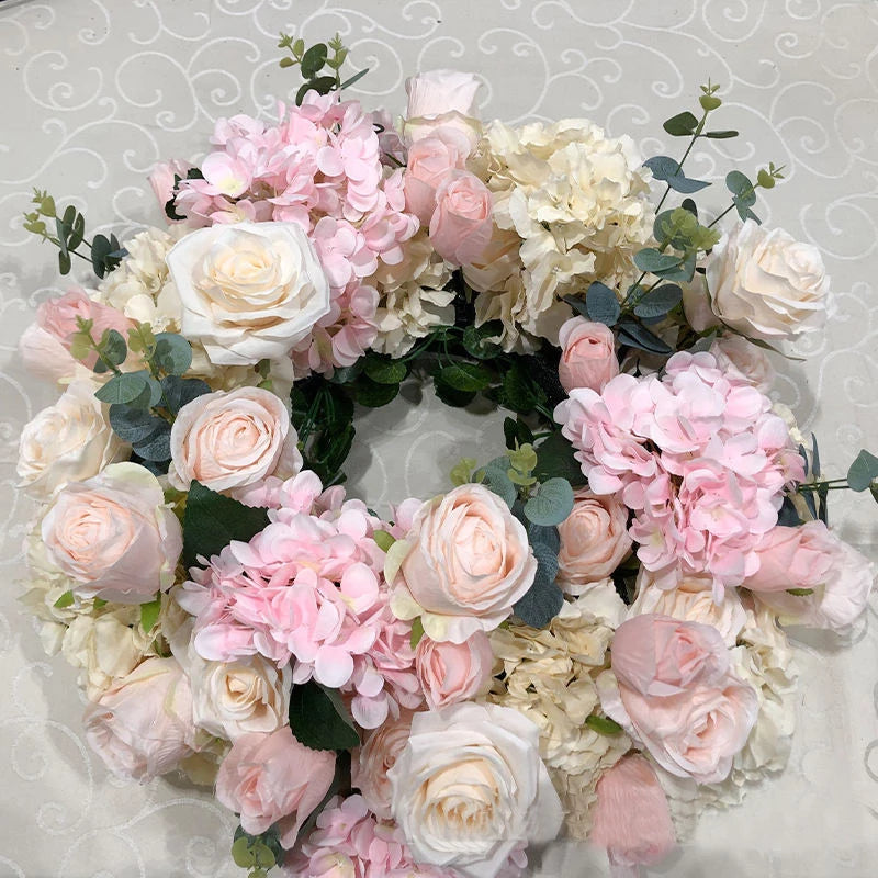 70/50/40/30/20cm New Wedding Table Centerpiece Flower Wreath, Candlestick Decor, Rose, Green Leaf, Floral Arrangement, Christmas