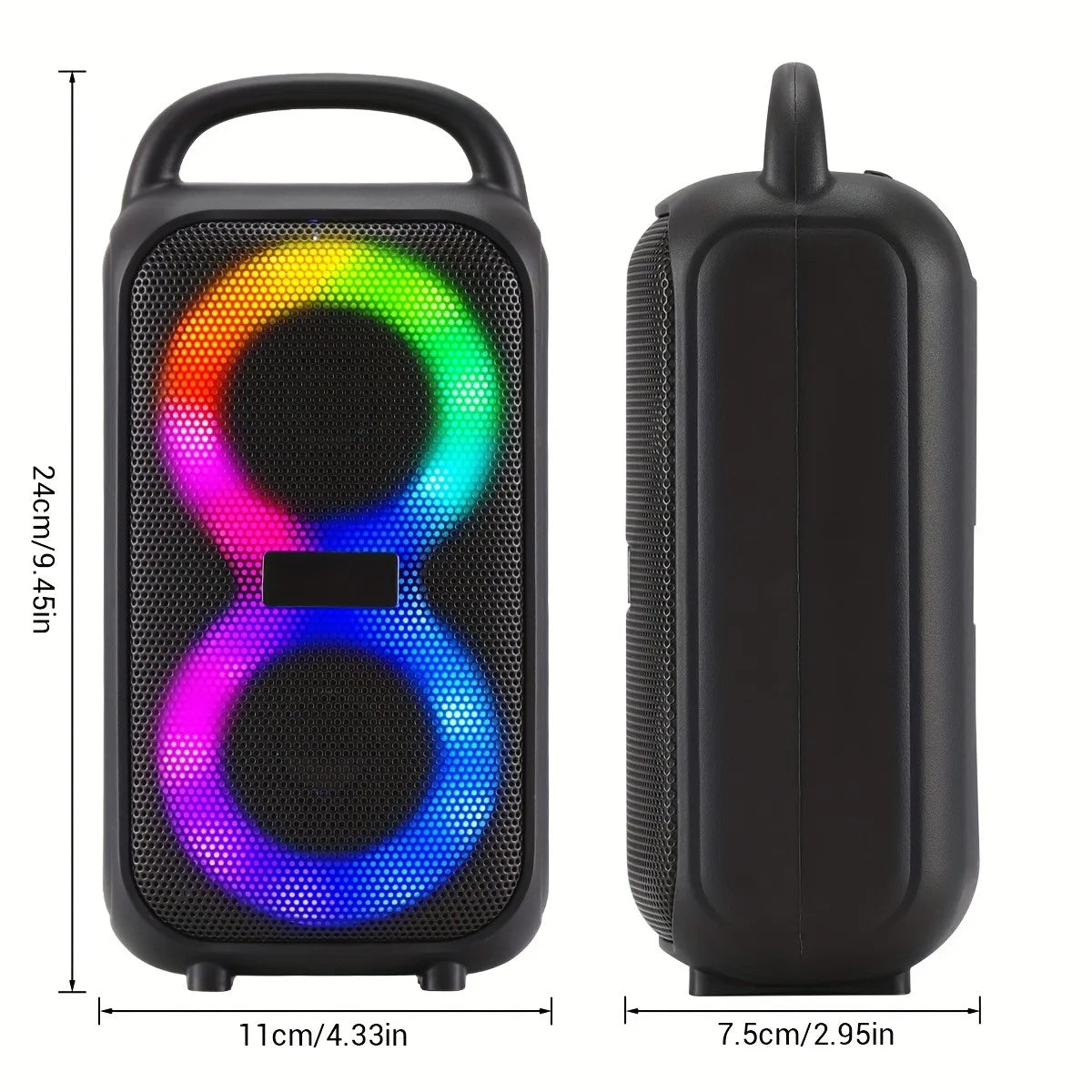 Professional Large Bluetooth Speaker with Microphone, Portable Design, Featuring JBL Subwoofer Party Box, LED Lights, Compatible with BT/USB/TF/AUX/FM/TWS/MIC/EQ Functions, Professional Karaoke. Ideal Gift for Birthdays, Chri