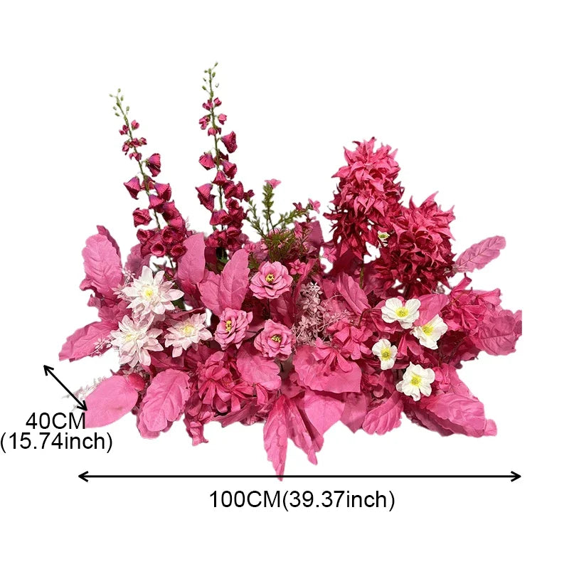 Simulation Wedding Silk Flower Earth Row Flower High Flower Stage Wedding Road Huide Event Party Layout Floor Flower Arrangement
