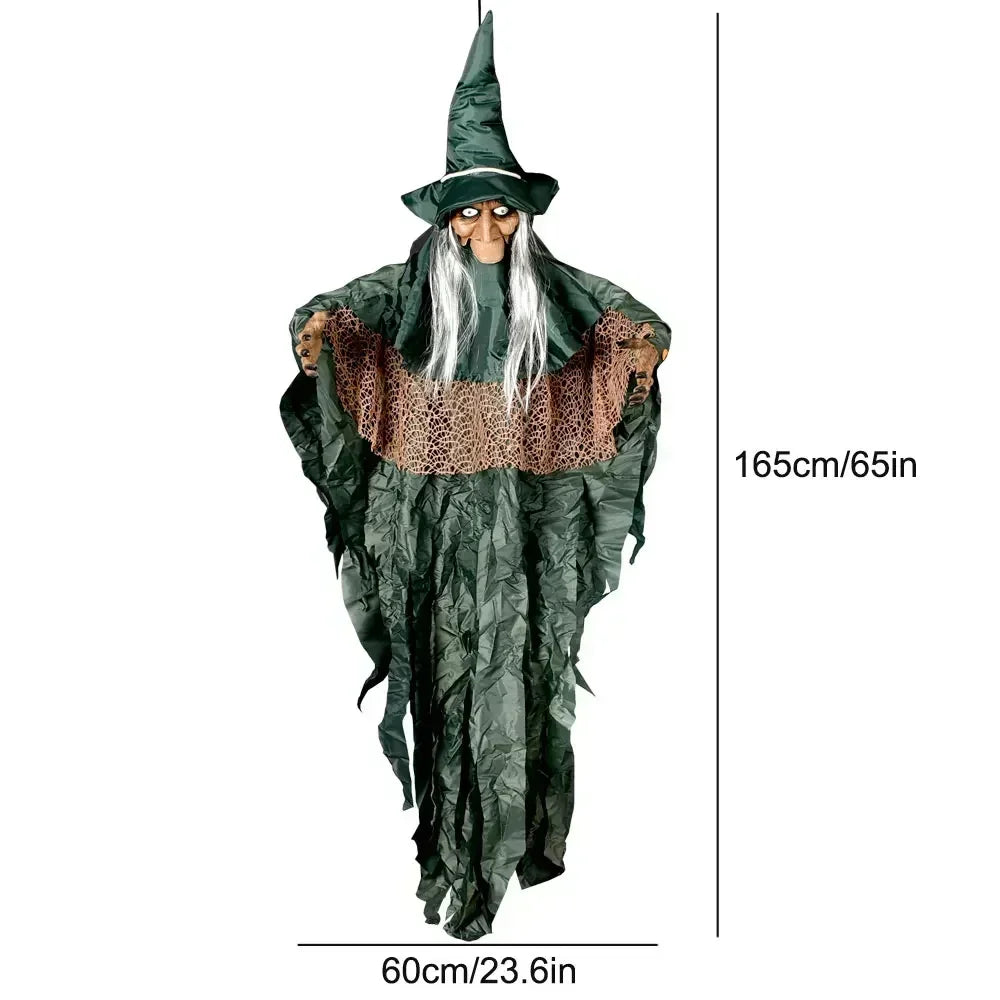 1PC Halloween Hanging Pumpkin Head Decoration with Scary Sounds - Fabric,  for Hanging Decor, Celebrates Halloween, Christmas