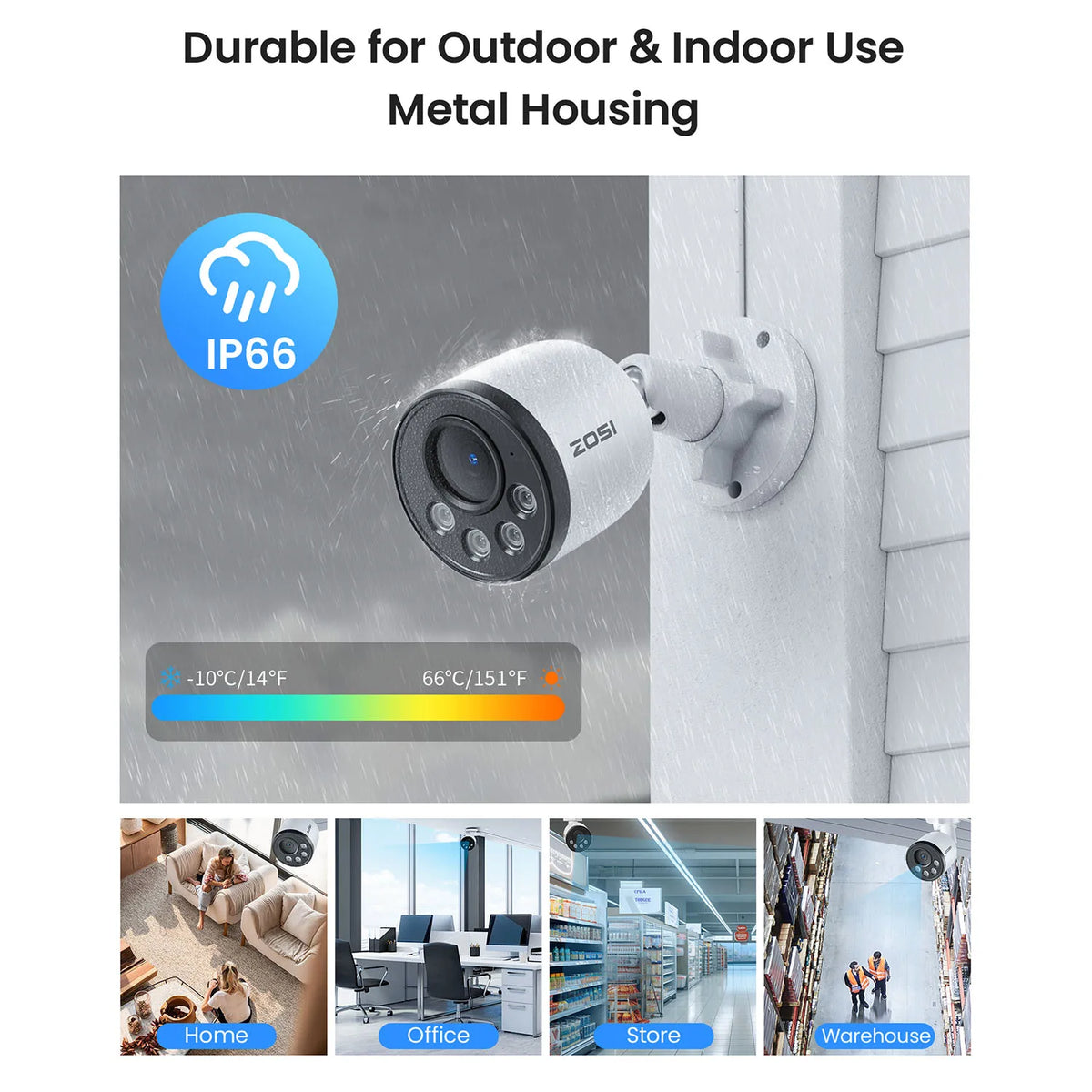ZOSI C180 4K PoE CCTV Camera System 8MP HD IP Cameras Outdoor Indoor Audio Recording 8CH NVR(16CH Expandable) Video Surveillance