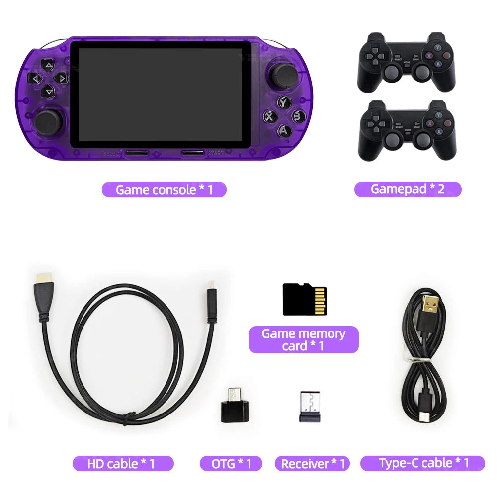 VILCORN SF3000 HD Handheld Game Console for PS1 MAME Retro Emulator 4.5 inch FHD Portable Gaming Machine Christmas Gift