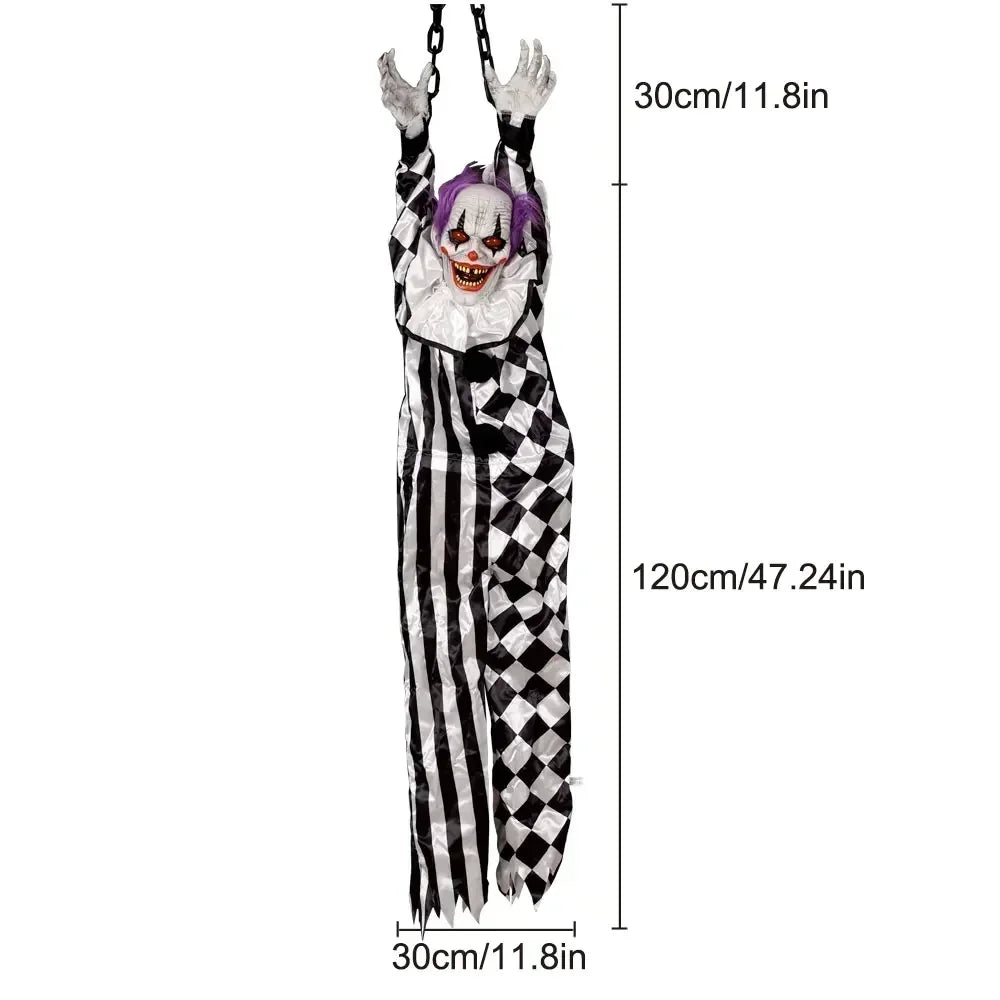 1PC Halloween Hanging Pumpkin Head Decoration with Scary Sounds - Fabric,  for Hanging Decor, Celebrates Halloween, Christmas