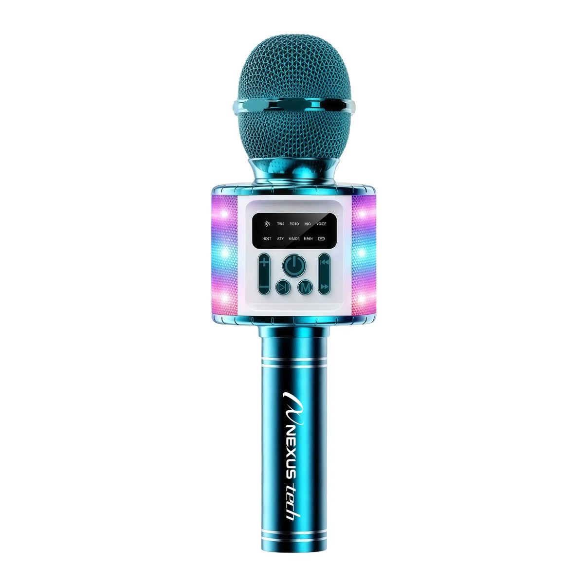 Wireless Bluetooth 5.2 Karaoke Microphone Portable Speaker Voice Changer RGB LED Premium Party Entertainment Singing Machine TWS Kids Adults Gift
