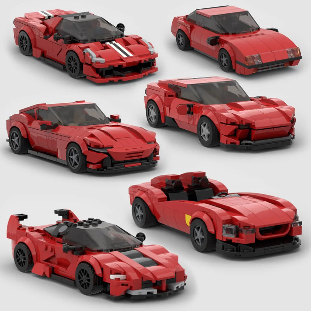 MOC Sports Car Classic Toy Building Block Set,Suitable As Birthday, Halloween, Christmas Gifts Decoration Collect