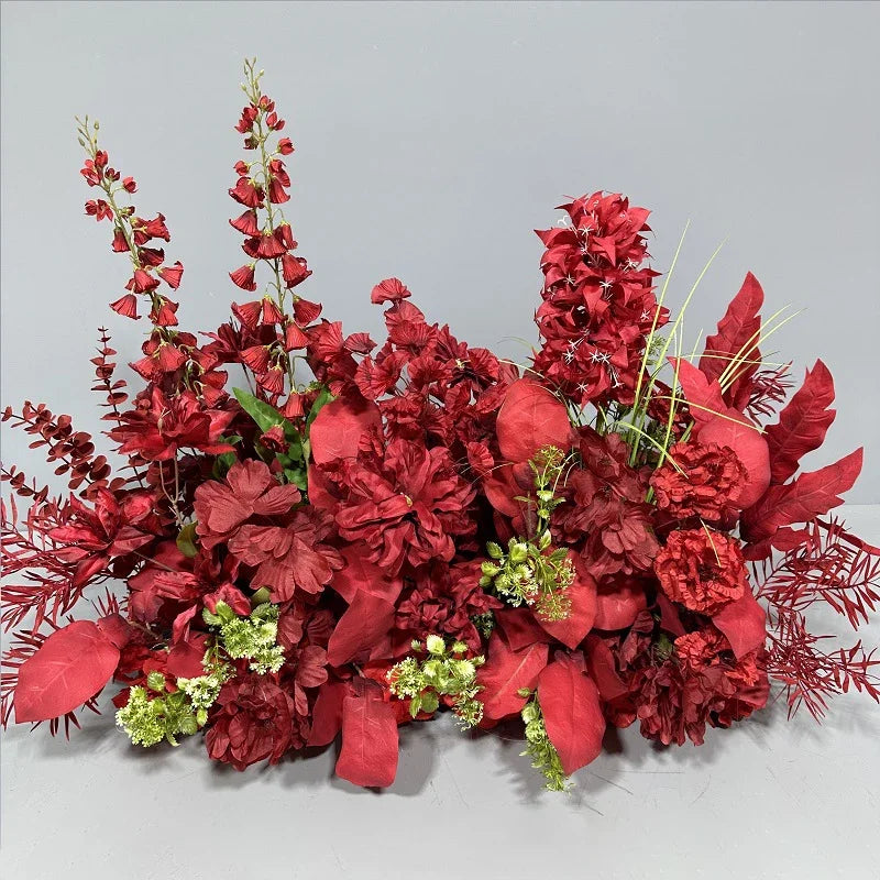 Simulation Wedding Silk Flower Earth Row Flower High Flower Stage Wedding Road Huide Event Party Layout Floor Flower Arrangement