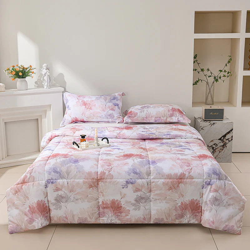 Soft Cloud-feeling Summer Duvet Thin Skin-friendly Breathable Comforter Cool Refreshing Blanket Lightweight Single Double Quilt