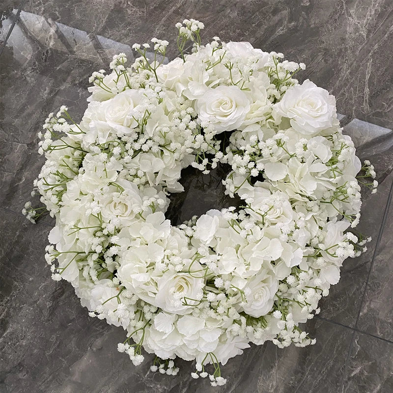 70/50/40/30/20cm New Wedding Table Centerpiece Flower Wreath, Candlestick Decor, Rose, Green Leaf, Floral Arrangement, Christmas