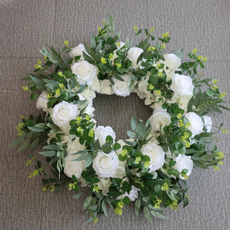 70/50/40/30/20cm New Wedding Table Centerpiece Flower Wreath, Candlestick Decor, Rose, Green Leaf, Floral Arrangement, Christmas