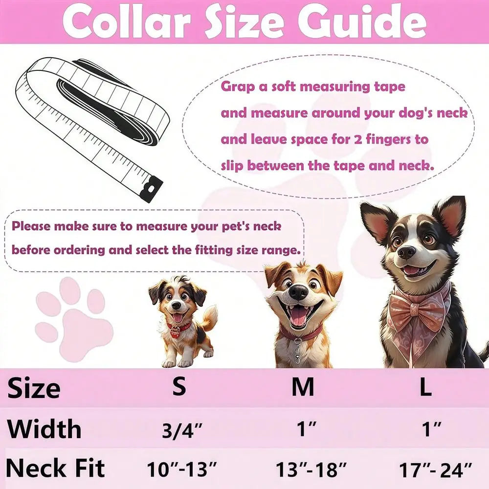 Dog Collar, Adjustable Soft No Pull Training Collar With No, Floral Pattern No Slip Martingale Collars Small Dogs 3 4 Width SFT