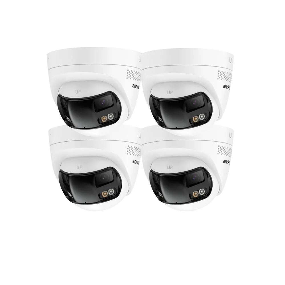 ANNKE FCD800 8MP Security Camera 180°Panoramic Dual Lens Outdoor POE Camera 4K AI Human Detect Two Way Audio IP67 8MP IP Camera
