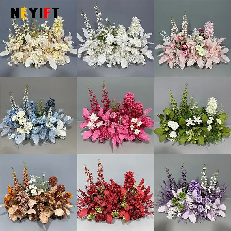 Simulation Wedding Silk Flower Earth Row Flower High Flower Stage Wedding Road Huide Event Party Layout Floor Flower Arrangement