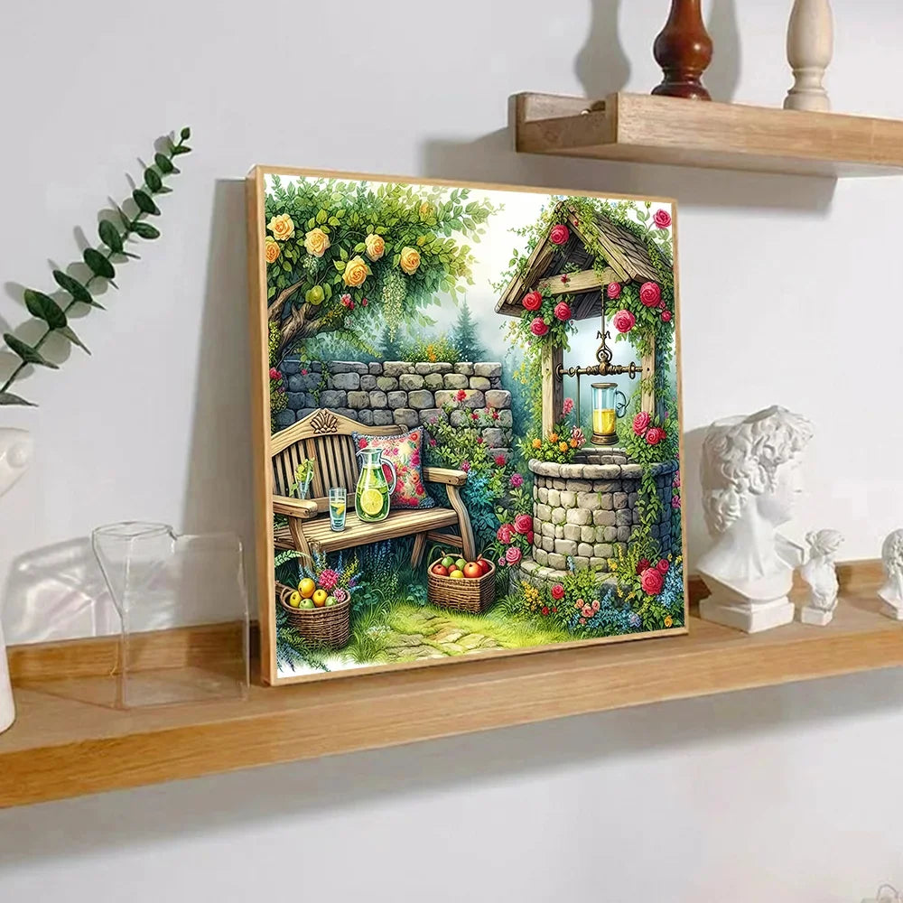Garden Scenery Diy Art Paint By Numbers For Adult Craft Kit HandPainted On Canvas Valentines Gift Home Decor
