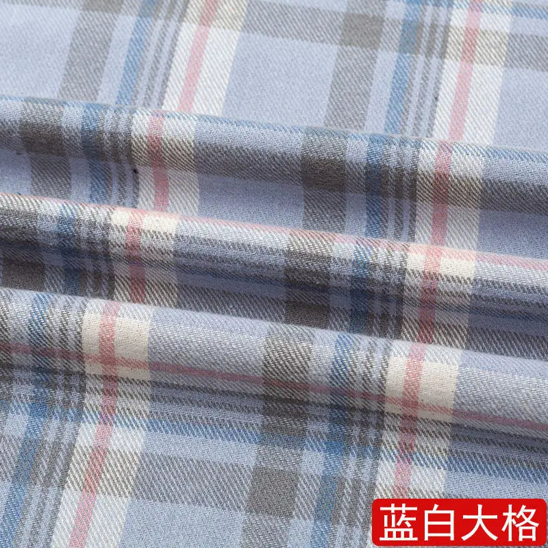 Brushed Plaid Cotton Fabric Soft To The Touch Sold By The Yard Ideal For Clothing Doll Dresses And DIY Sewing Projects.