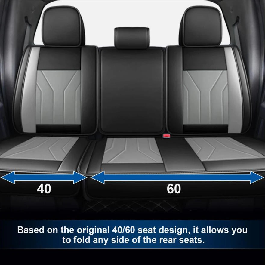 Full Set Car Seat Covers For Ford F150 2009~2014 Front & Rear Seat Covers PU Leather Cushion Set Four Season Universal Car SUV