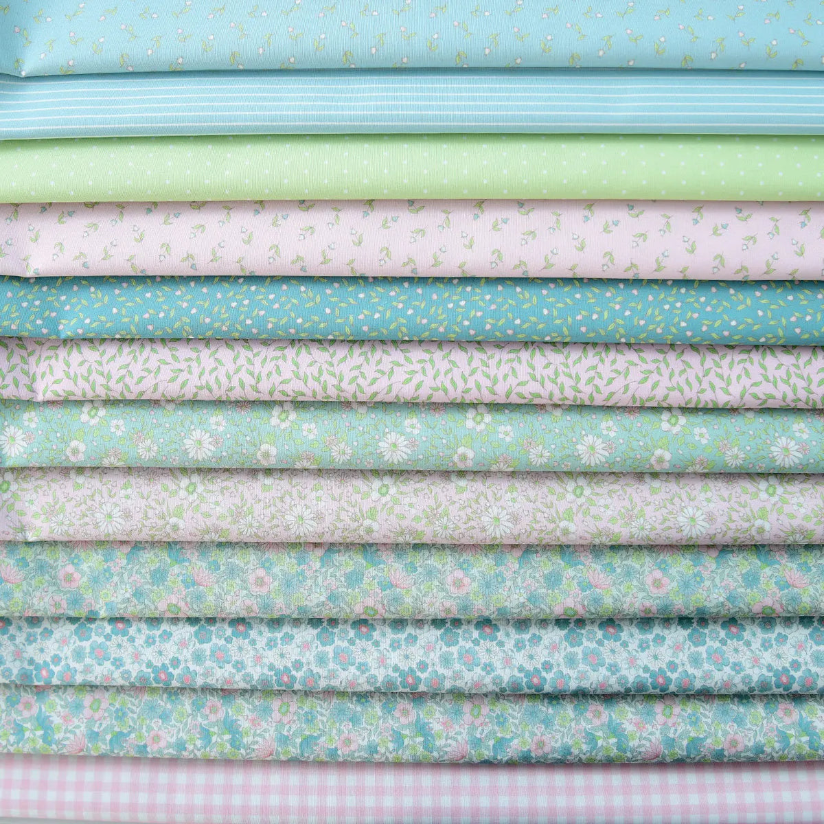 40S Pure Cotton Poplin Fabric Handmade DIY Clothing Floral Plaid Stripes Plant for Sewing Clothes by the Meter