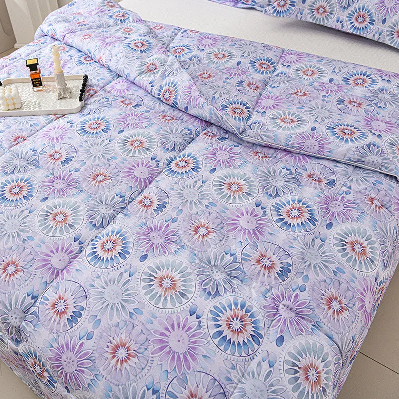 Soft Cloud-feeling Summer Duvet Thin Skin-friendly Breathable Comforter Cool Refreshing Blanket Lightweight Single Double Quilt