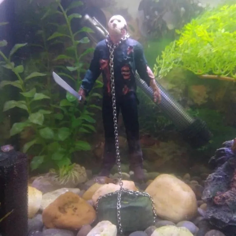 1pcs Aquarium Landscaping Accessories Fish Tank Jason Underwater Doll Fish Tank Decoration Accessories Christmas, Halloween Gift