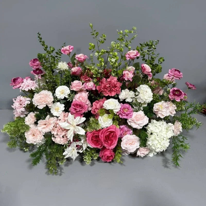 Simulation Wedding Silk Flower Earth Row Flower High Flower Stage Wedding Road Huide Event Party Layout Floor Flower Arrangement