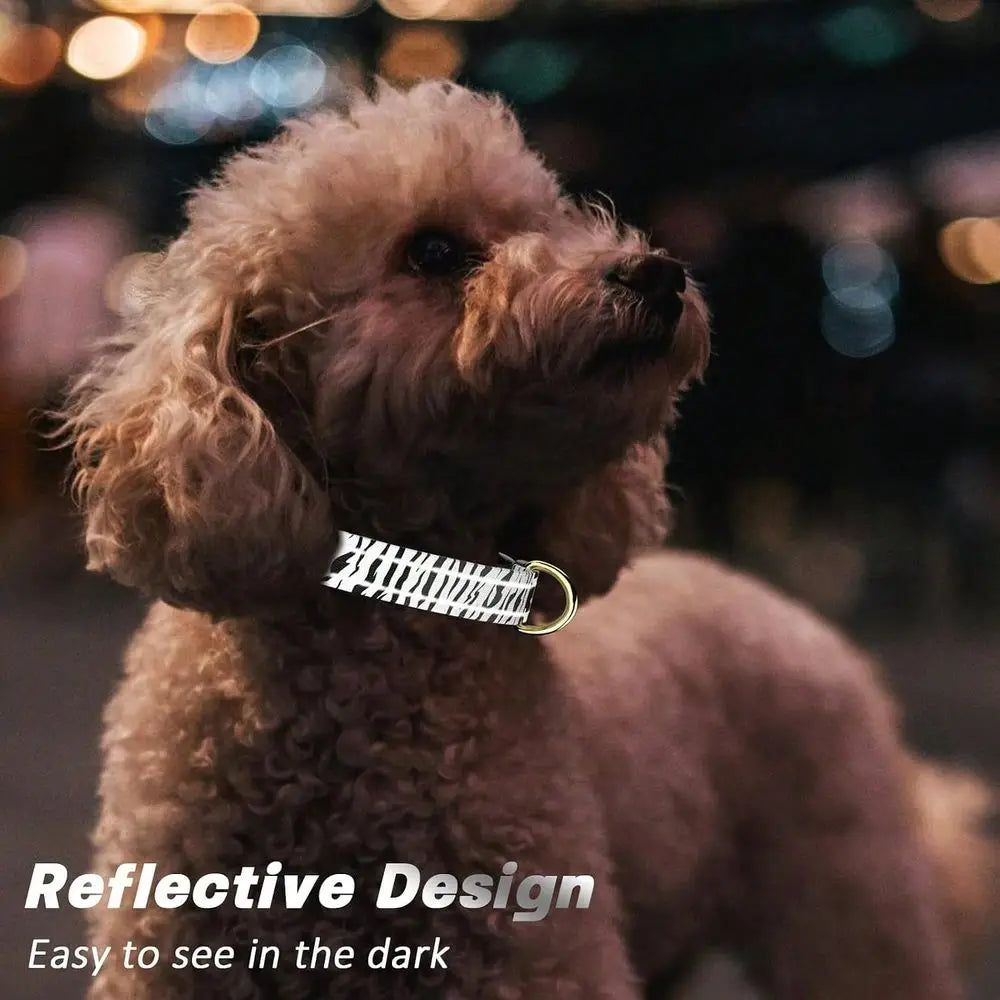 Reflective Dog Collar For Large Dogs, Cute Boho Adjustable HeavyDuty Nylon Puppy Collar For Boy And Girl Female, Soft Pet Acces