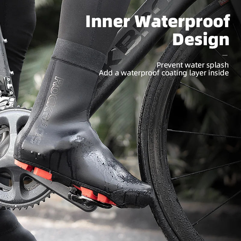 ROCKBROS Cycling Shoe Cover Copriscarpe Ciclismo Waterproof Thermal MTB Road Bicycle Sport Shoe Cover Overshoes Warm Boot Cover