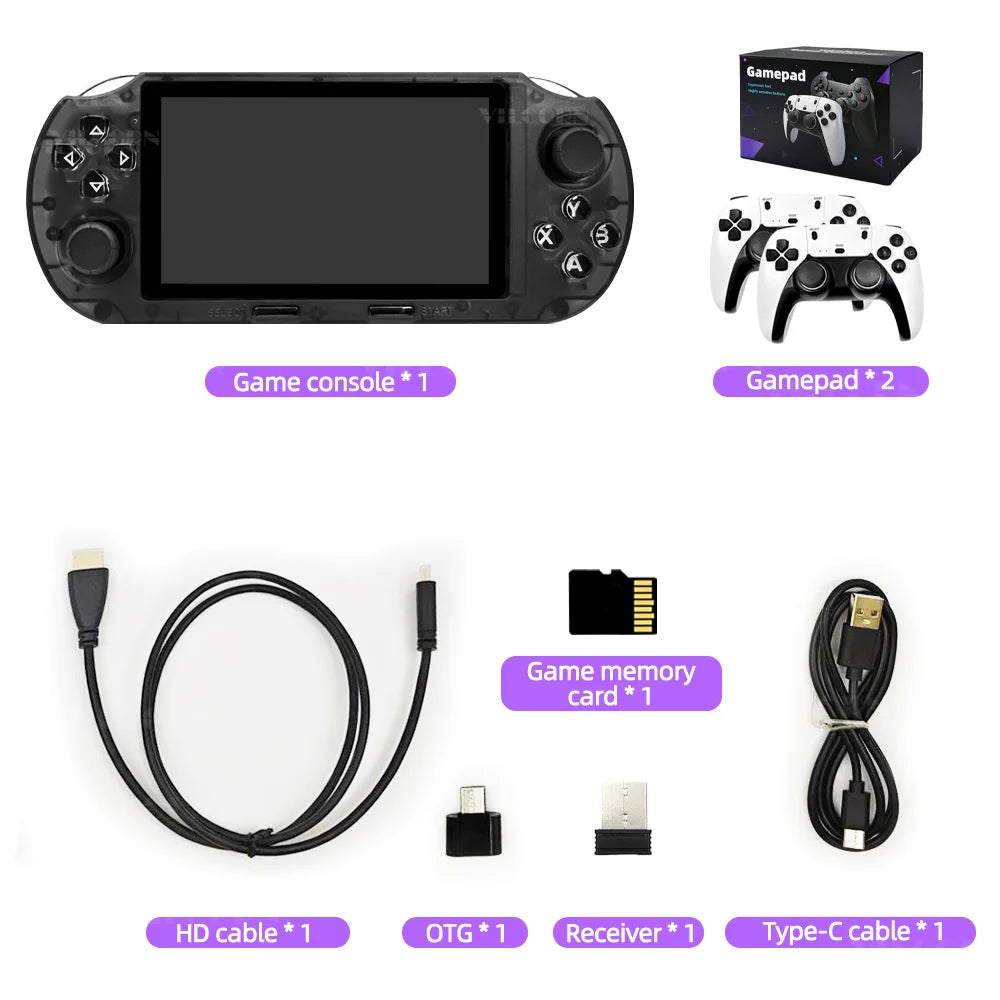 VILCORN SF3000 HD Handheld Game Console for PS1 MAME Retro Emulator 4.5 inch FHD Portable Gaming Machine Christmas Gift