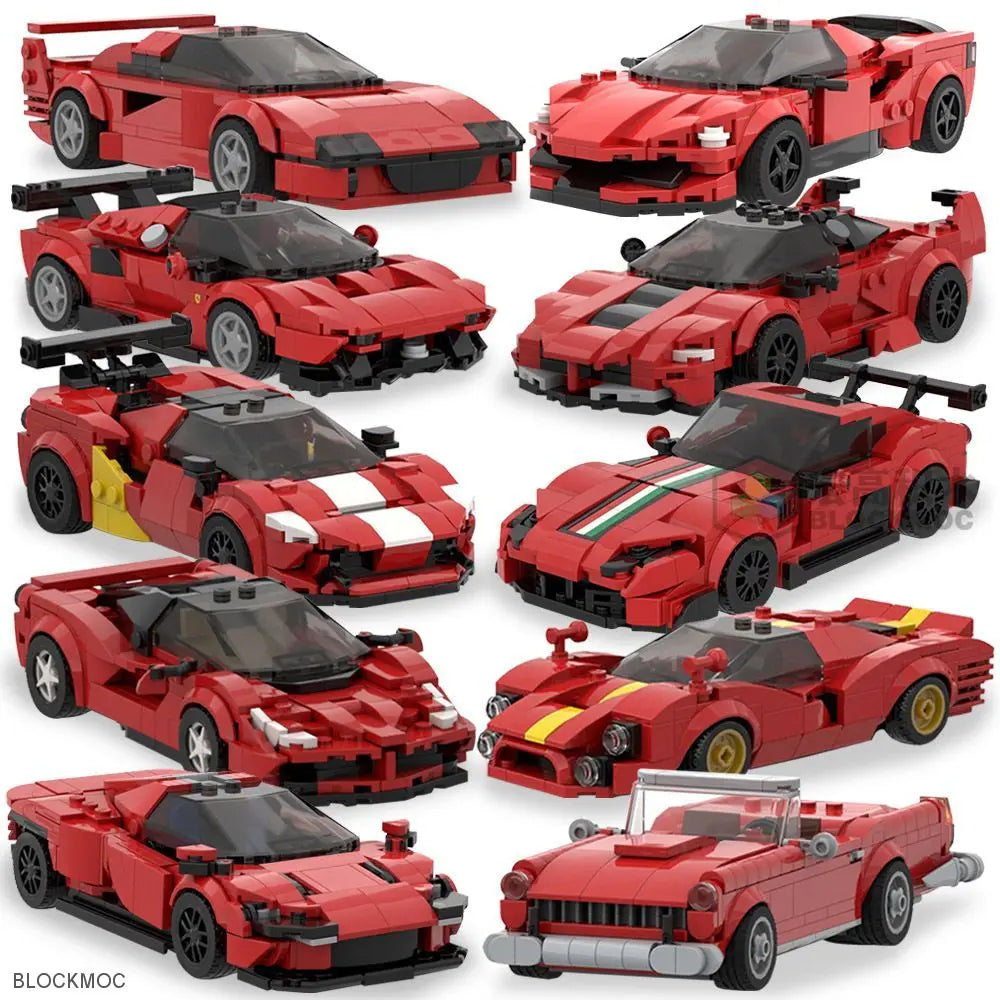 MOC Sports Car Classic Toy Building Block Set,Suitable As Birthday, Halloween, Christmas Gifts Decoration Collect
