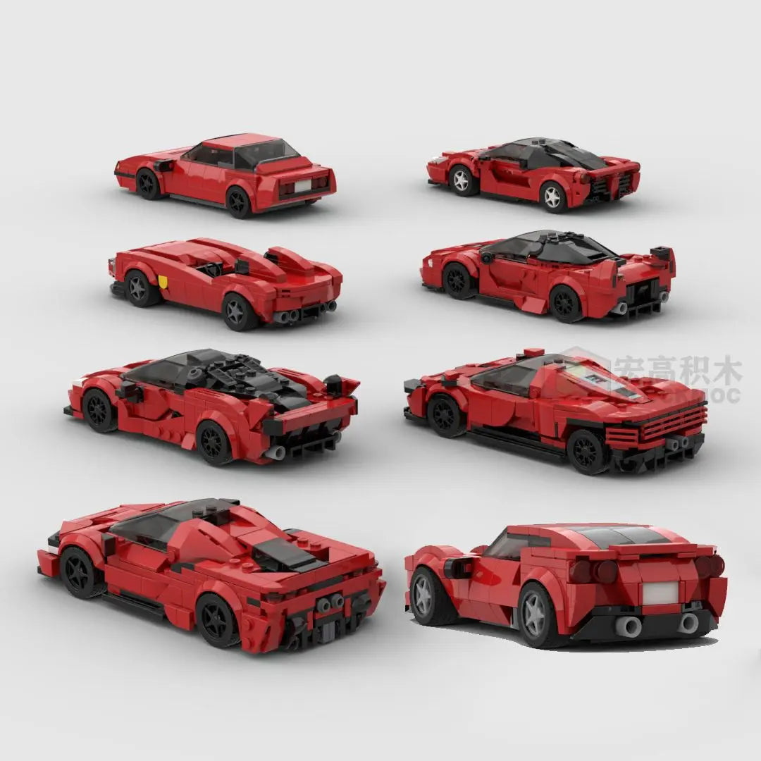 MOC Sports Car Classic Toy Building Block Set,Suitable As Birthday, Halloween, Christmas Gifts Decoration Collect