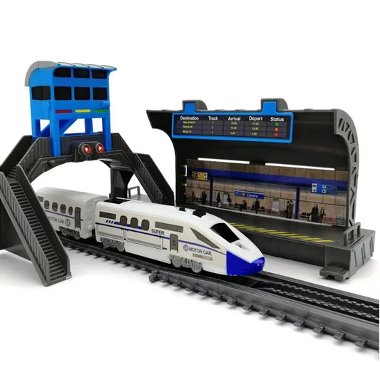High Speed Electric Train Model Railway Track Harmony Train Rail Toy Assemble DIY Set Christmas Gift Children Toy