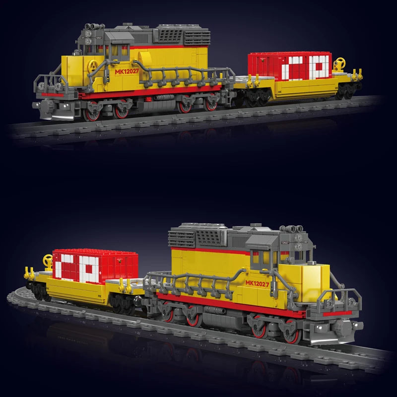 Mould King 12027 Technical Train Toys The Motorized EMD SD40-2 Diesel Locomotive Building Block Brick Set Kids Christmas Gift