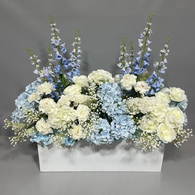 Simulation Wedding Silk Flower Earth Row Flower High Flower Stage Wedding Road Huide Event Party Layout Floor Flower Arrangement