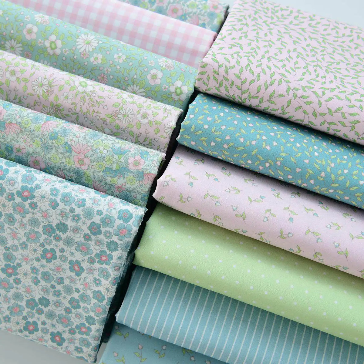 40S Pure Cotton Poplin Fabric Handmade DIY Clothing Floral Plaid Stripes Plant for Sewing Clothes by the Meter