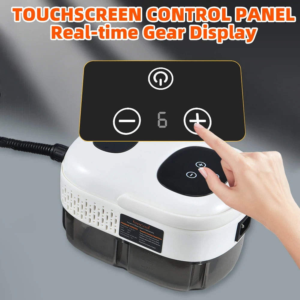 High Temperature Steam Cleaner 110V Portable Handheld Steam Cleaning Machine  6-Gear LCD Touch Screen 1500W Multi-Function Steam Cleaning Machine for Kitchen Hoods, Air Conditioners, Deep Cleaning and Disinfection