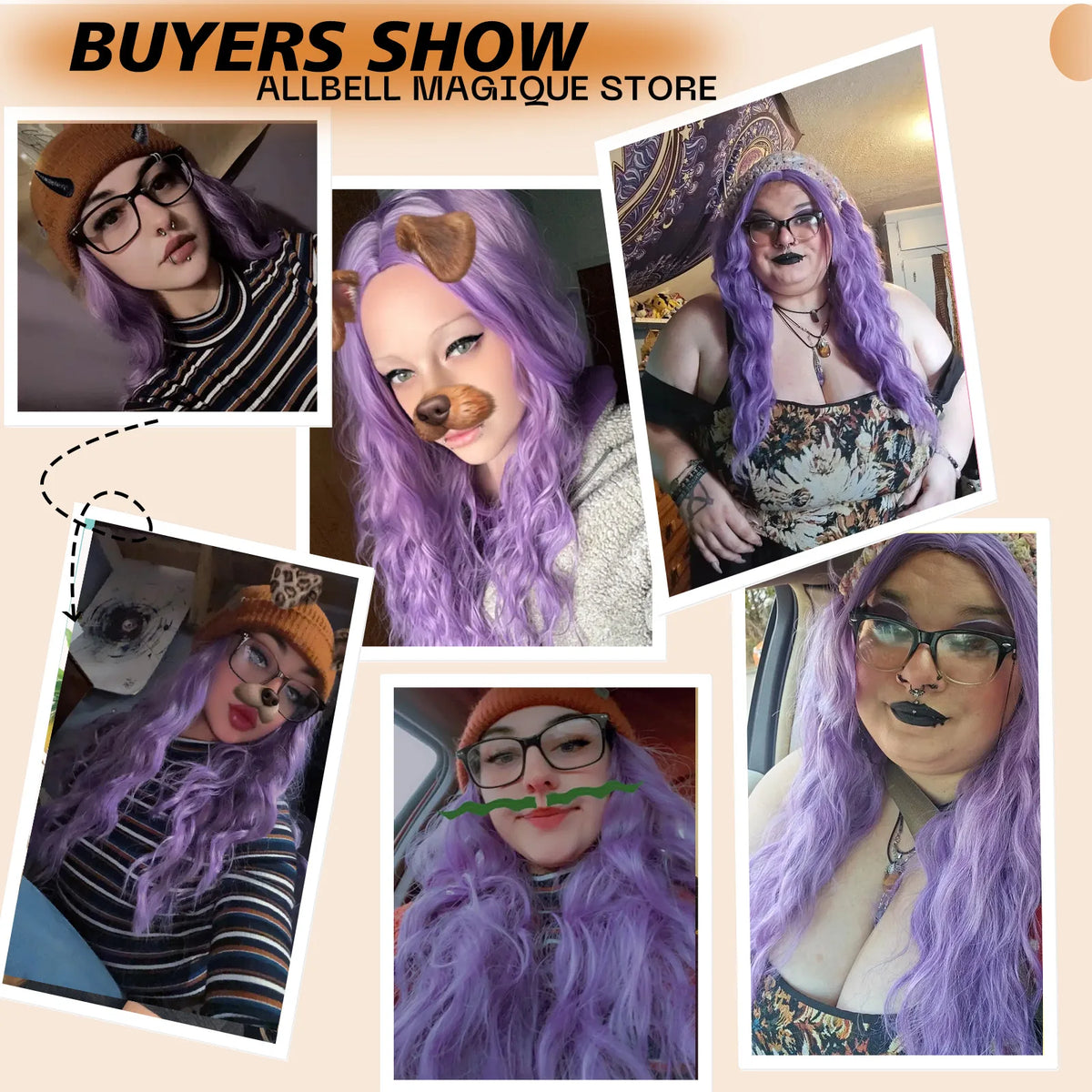 Long Curly Purple Hair Wig Deep Wavy Purple Wig For Fashion Women High Quality Synthetic Wig Party Cosplay Christmas Use 26 Inch