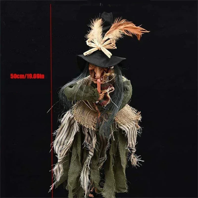 1PC Halloween Hanging Pumpkin Head Decoration with Scary Sounds - Fabric,  for Hanging Decor, Celebrates Halloween, Christmas